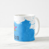 Mug Musique de poisson rose et orange (Devant droit)