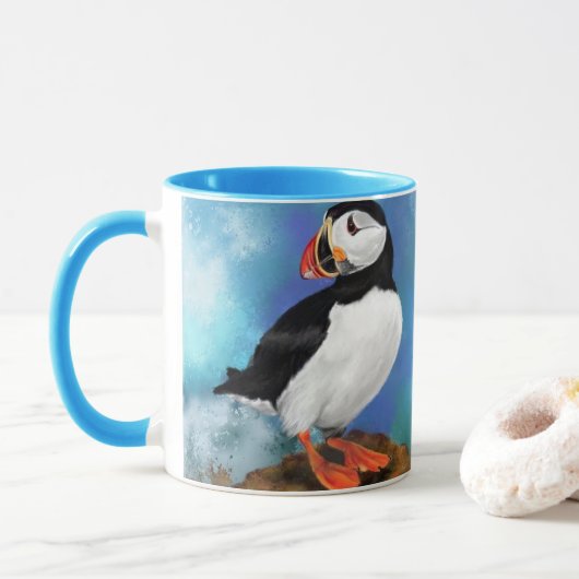 Mug Musique de Puffin de l'Atlantique (Avec donut)