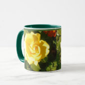 Mug Musique de rose jaune (Devant gauche)