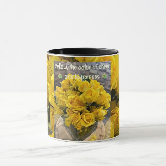 Mug Musique de rose jaune (Centre)