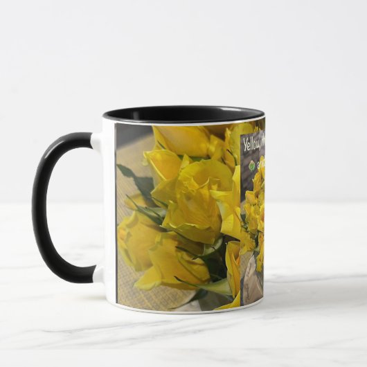 Mug Musique de rose jaune (Gauche)