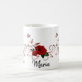 Mug Musique de rose rouge (Centre)