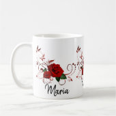 Mug Musique de rose rouge (Gauche)