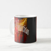 Mug Musique de rythme vintage (Devant gauche)