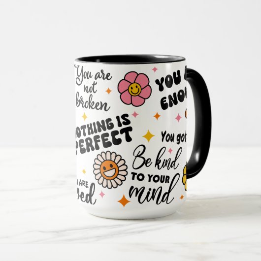 Mug Musique de santé mentale (Devant droit)