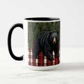 Mug Musique de silhouette de l'ours noir (Gauche)