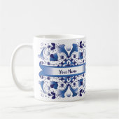 Mug Musique de style italien bleu et blanc (Gauche)