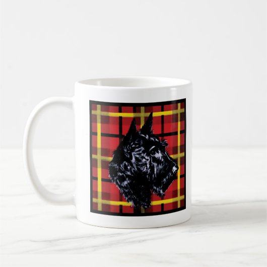 Mug Musique de Terrier écossais noir (Gauche)