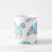 Mug Musique de tortue rose et Turquoise (Centre)