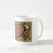 Mug Musique de tortues de mosaïque (Devant droit)
