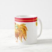 Mug Musique de tournesol de coq (Devant droit)