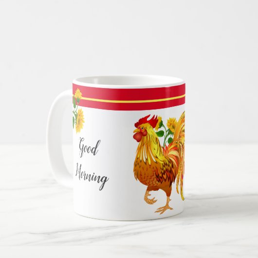 Mug Musique de tournesol de coq (Devant gauche)