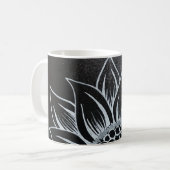 Mug Musique de tournesol noir et blanc (Devant gauche)