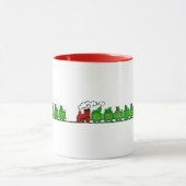 Mug Musique de train de Noël (Centre)