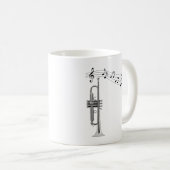 Mug Musique de trompette avec notes musicales (Devant droit)