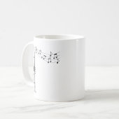 Mug Musique de trompette avec notes musicales (Devant gauche)
