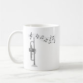 Mug Musique de trompette avec notes musicales (Gauche)