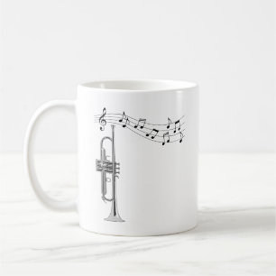 Mug Musique de trompette avec notes musicales