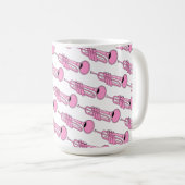 Mug Musique de trompette rose (Devant droit)