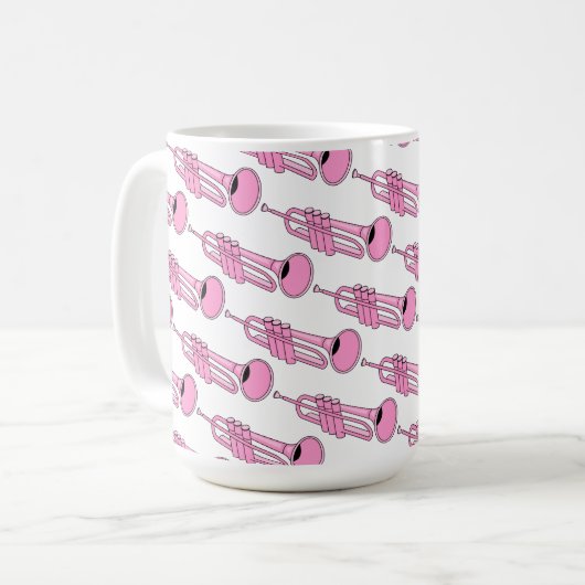 Mug Musique de trompette rose (Devant gauche)