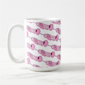 Mug Musique de trompette rose (Gauche)