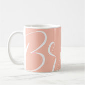 Mug Musique de typographie blanche Pastel Rose (Gauche)