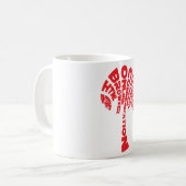 Mug Musique de typographie de l'arbre Web (Devant gauche)