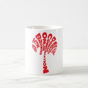 Mug Musique de typographie de l'arbre Web