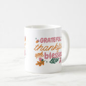 Mug Musique de typographie de Thanksgiving (Devant droit)