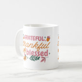 Mug Musique de typographie de Thanksgiving (Devant gauche)