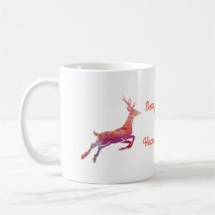 Mug Musique de vacances personnalisée de rennes roses