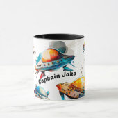Mug Musique de vaisseau spatial personnalisé (Centre)