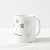 Mug Musique de visage du monstre vert (Devant droit)