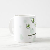 Mug Musique de visage du monstre vert (Devant gauche)
