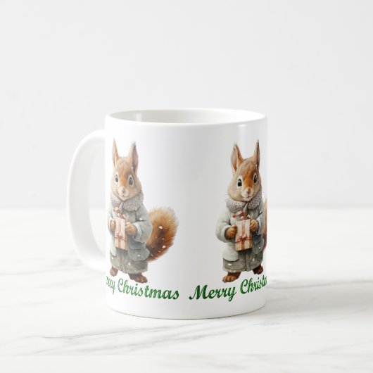 Mug Musique d'écureuil de Noël (Devant gauche)