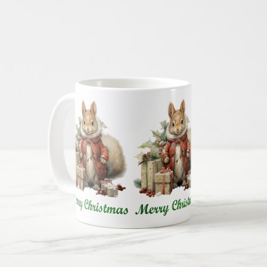 Mug Musique d'écureuil de Noël (Devant gauche)