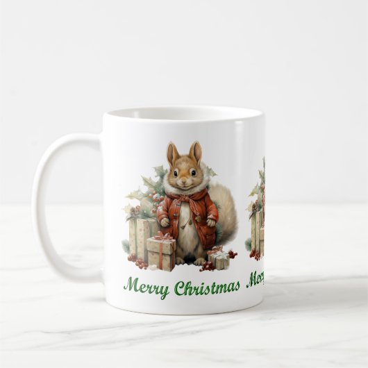 Mug Musique d'écureuil de Noël (Gauche)