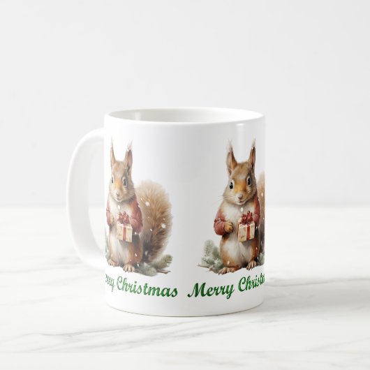 Mug Musique d'écureuil de Noël (Devant gauche)