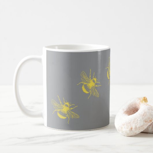 Mug Musique des abeilles jaunes (Avec donut)