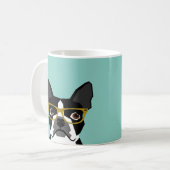 Mug Musique des lunettes de Boston Terrier (Devant gauche)