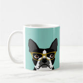 Mug Musique des lunettes de Boston Terrier (Gauche)