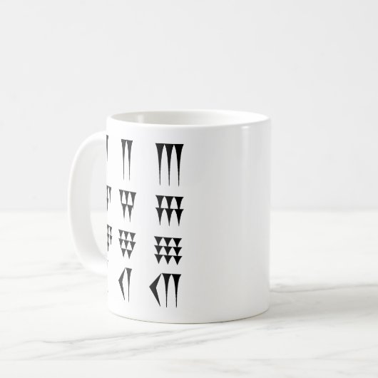 Mug Musique des numéros de cunéiforme (Devant gauche)
