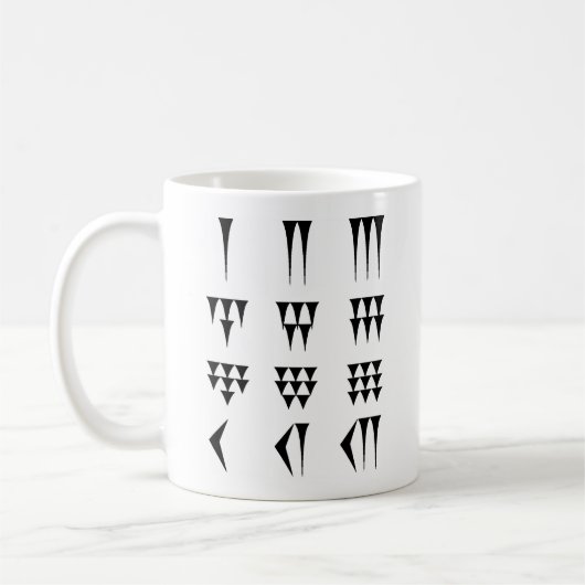 Mug Musique des numéros de cunéiforme (Gauche)