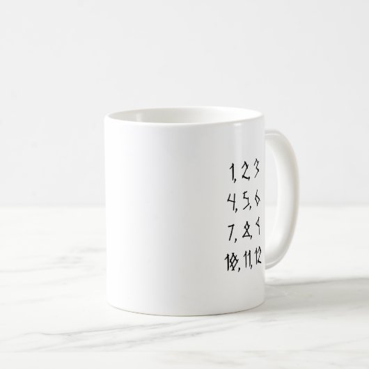 Mug Musique des numéros de cunéiforme (Devant droit)