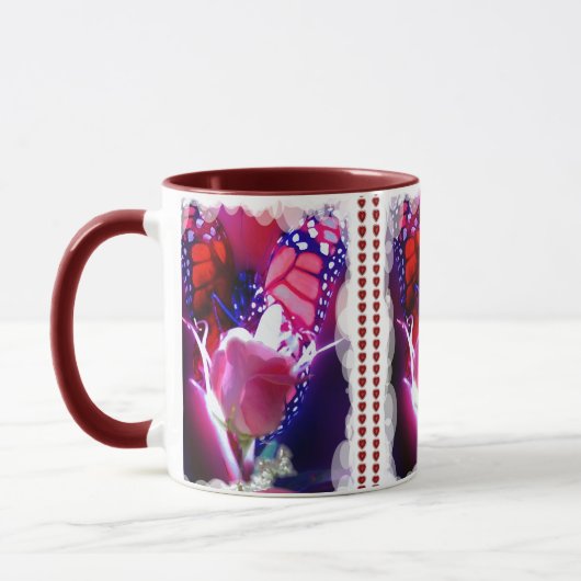 Mug Musique des papillons rouges (Gauche)