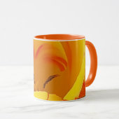 Mug Musique des Tulipes du printemps jaune (Devant droit)