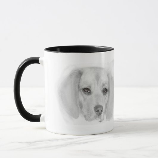 Mug Musique d'esquisse beagle (Gauche)