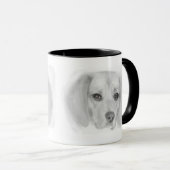 Mug Musique d'esquisse beagle (Devant droit)