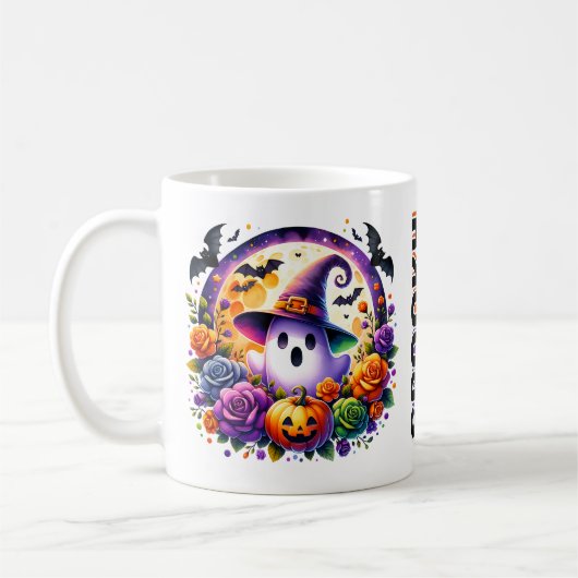 Mug Musique d'Halloween avec fantôme (Gauche)