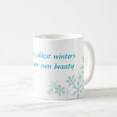 Mug Musique d'hiver de Noël bleue (Devant droit)